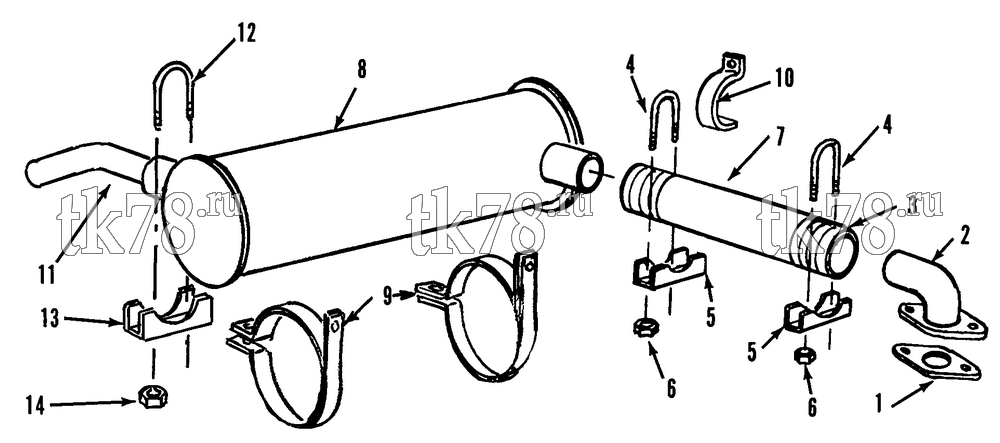 Каталог запчастей для Thermo King CG-II M7 & M7A Prepared for CGM EXHAUST GROUP