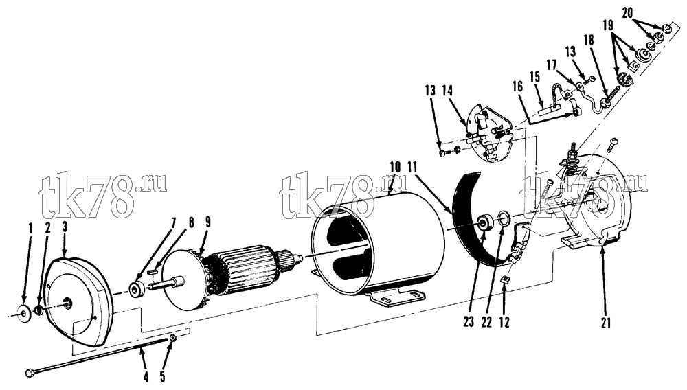 Каталог запчастей для Thermo King T3-M8A CONDENSER MOTOR ASSEMBLY