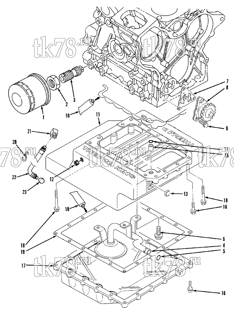 Каталог запчастей для Thermo King MD-II TCI OIL FILTER & PUMP