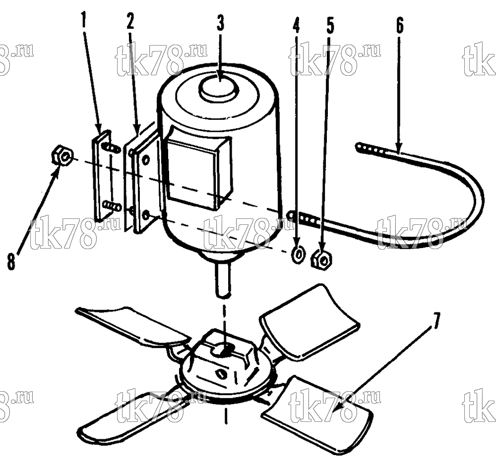 Каталог запчастей для Thermo King  CONDENSER MOTOR & FAN GROUP