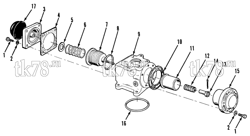 Каталог запчастей для Thermo King Super-II 30 MAX w/se 2.2 Engine THROTTLING VALVE ASSEMBLY