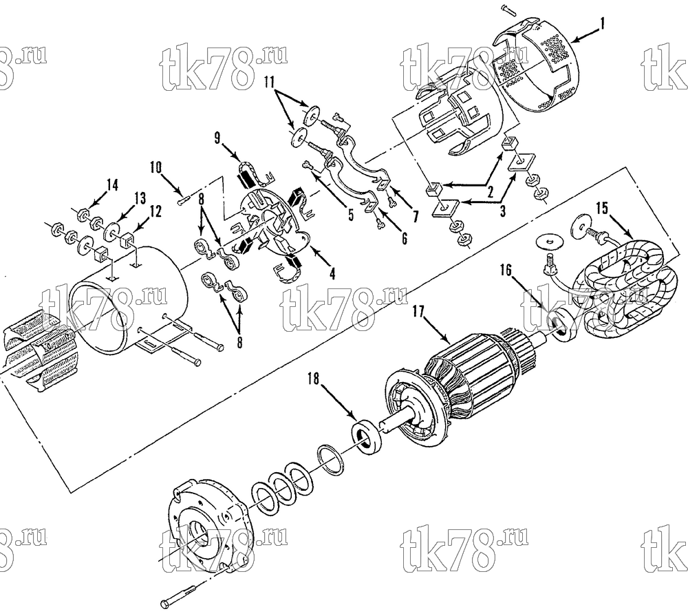 Каталог запчастей для Thermo King Bus Motors Assemblies MOTOR ASSEMBLY 104-656