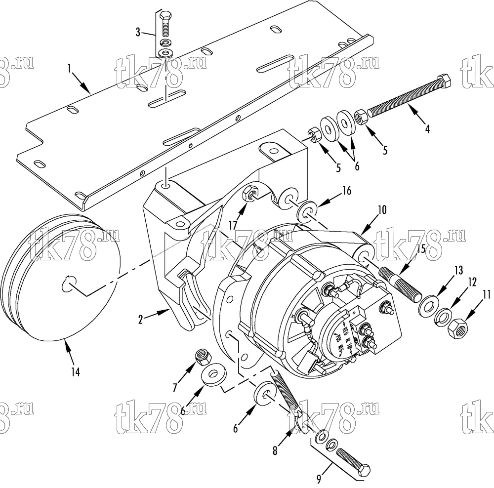 Каталог запчастей для Thermo King KD-II & KD-II MAX ALTERNATOR GROUP
