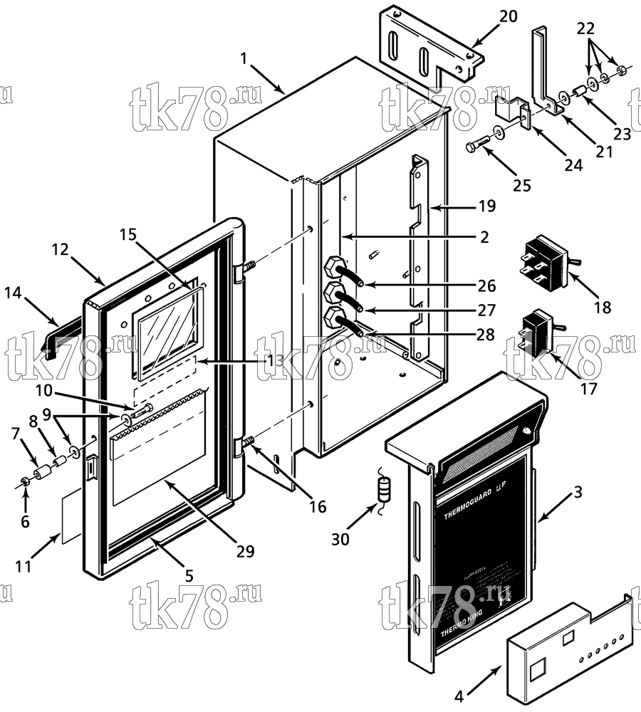 Каталог запчастей для Thermo King CF-II M14B Prepared for OOCL CONTROL BOX ASSEMBLY