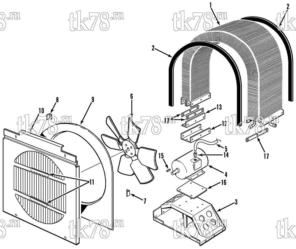 Каталог запчастей для Thermo King  CONDENSER COIL & MOTOR GROUP
