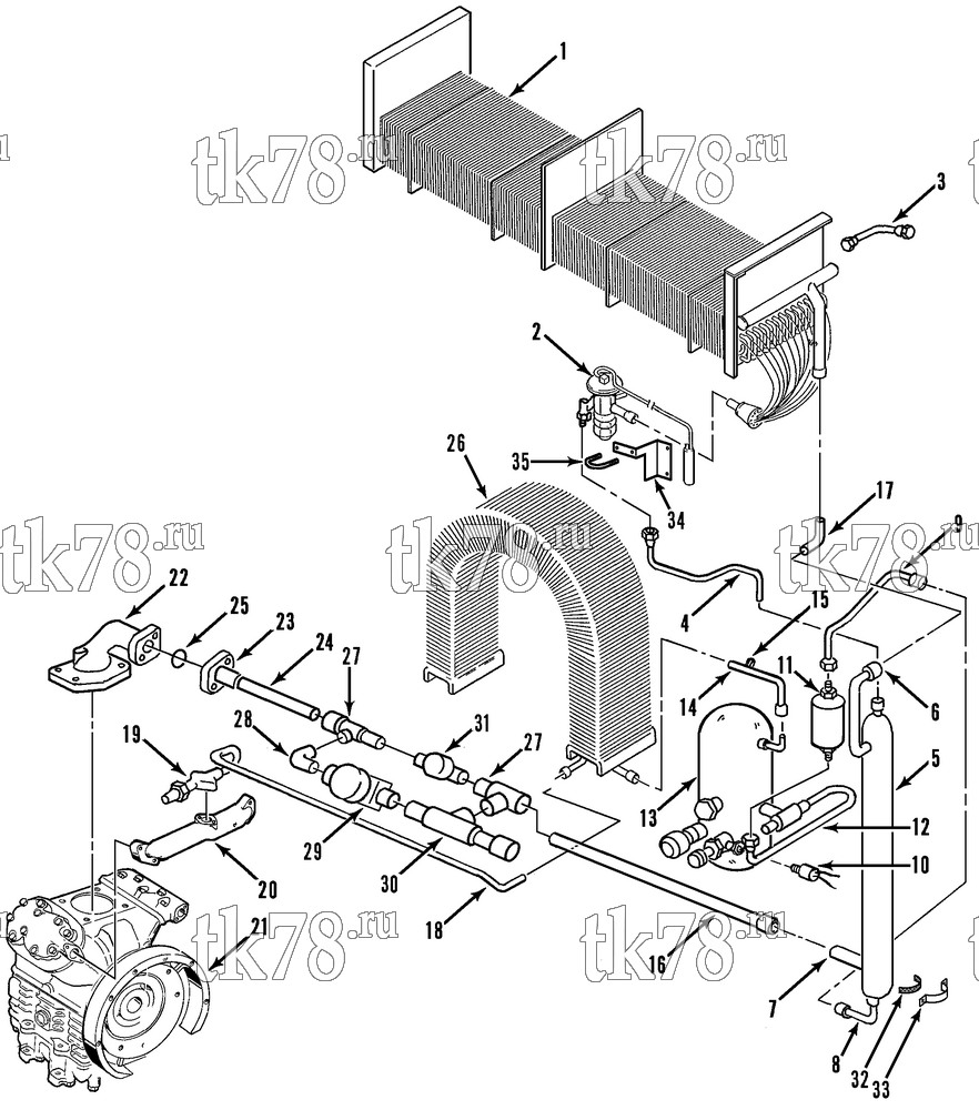 Каталог запчастей для Thermo King  REFRIGERATION COMPONENTS