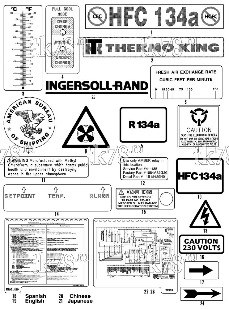 Каталог запчастей для Thermo King  NAMEPLATES