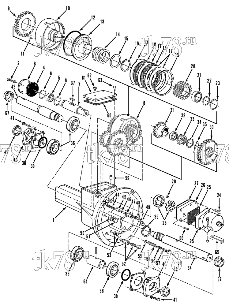 Каталог запчастей для Thermo King SB-III SLE & MAX EMEIA 30 & 50 w/se 2.2 Engine TWO SPEED TRANSMISSION