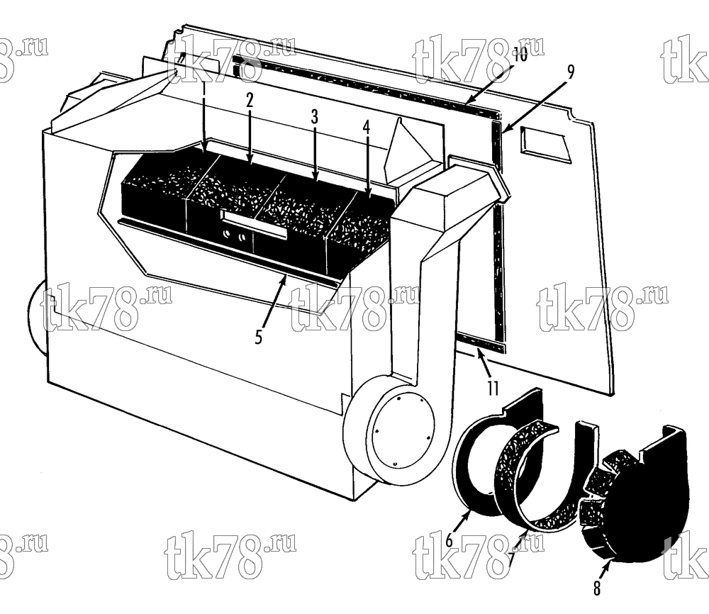 Каталог запчастей для Thermo King T3-M8A INSULATION