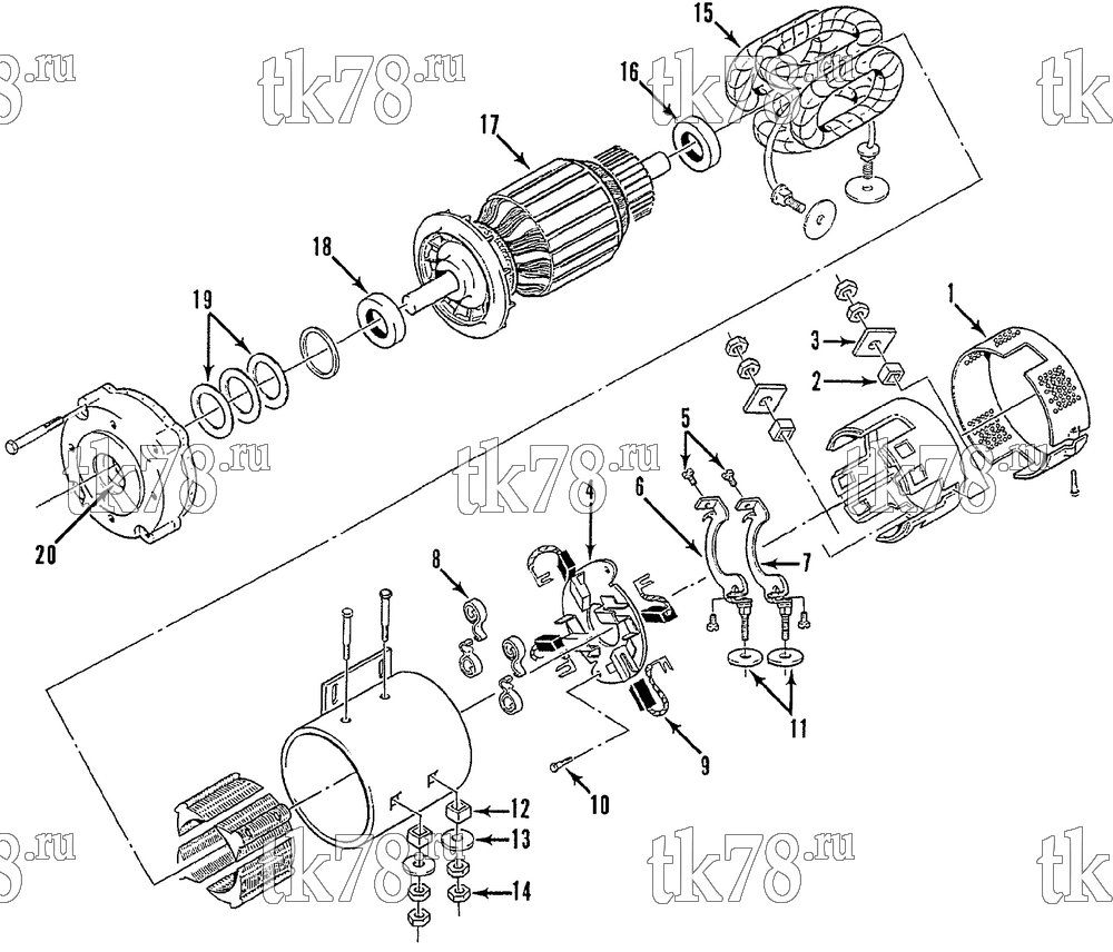 Каталог запчастей для Thermo King Bus Motors Assemblies MOTOR ASSEMBLY 104-344