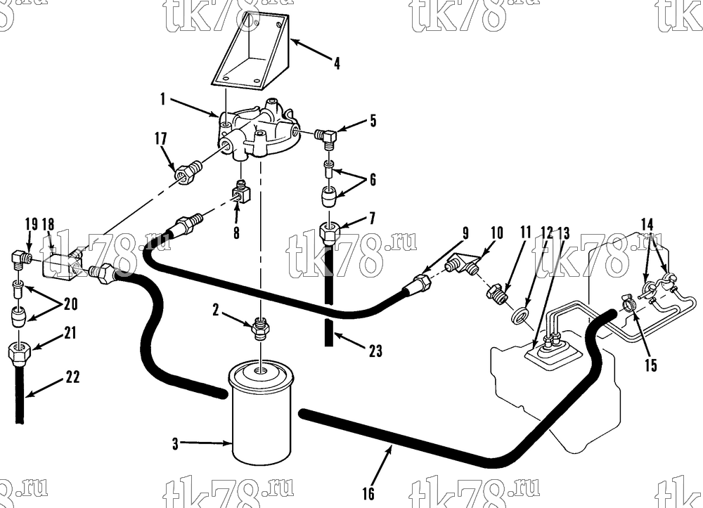 Каталог запчастей для Thermo King  FUEL SYSTEM (HK, HK-II 30)