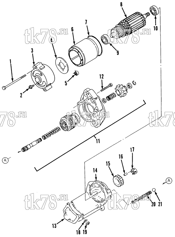 Каталог запчастей для Thermo King HK & HK-II SERIES STARTER ASSEMBLY