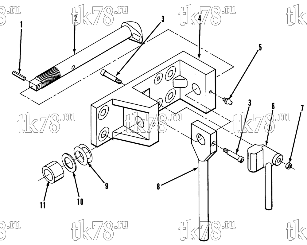 Каталог запчастей для Thermo King CG-II M19 UNIT MOUNTING BRACKET