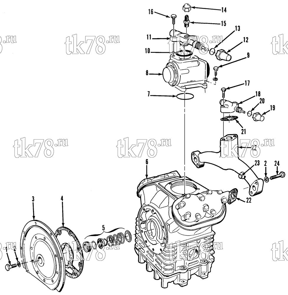 Каталог запчастей для Thermo King RMU-II M10 RMUE-II M5 COMPRESSOR GROUP