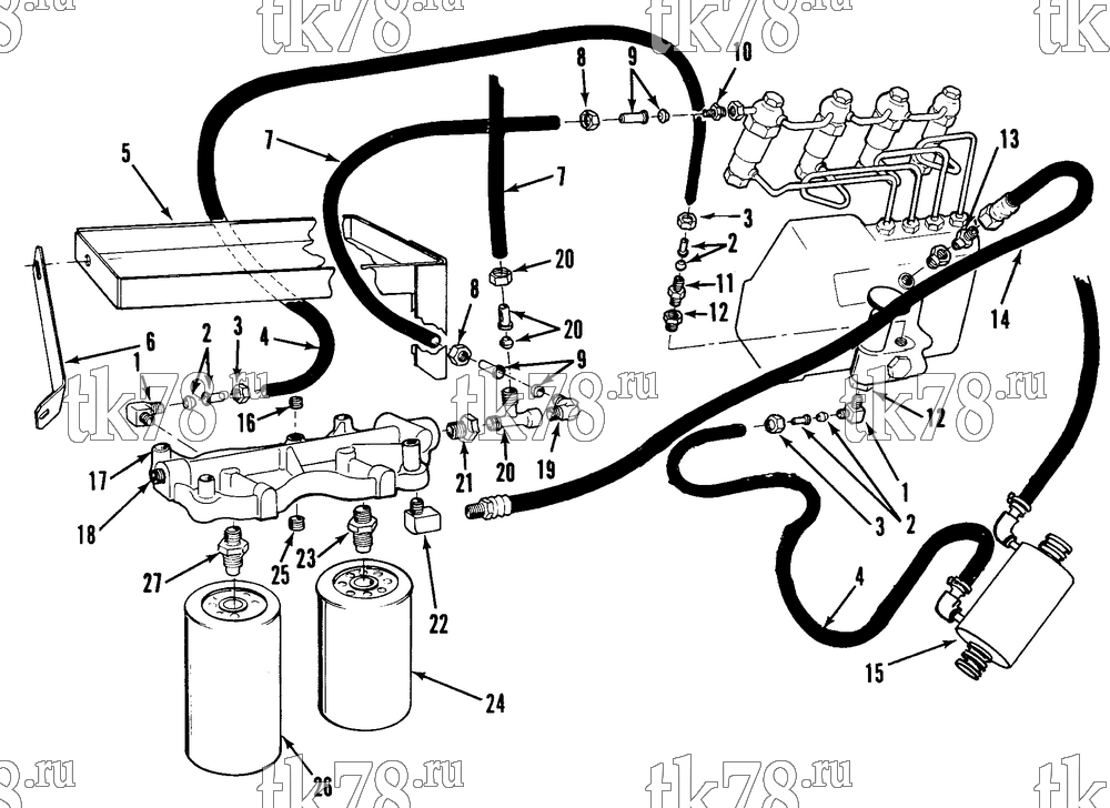 Каталог запчастей для Thermo King  FUEL FILTERS & HOSES