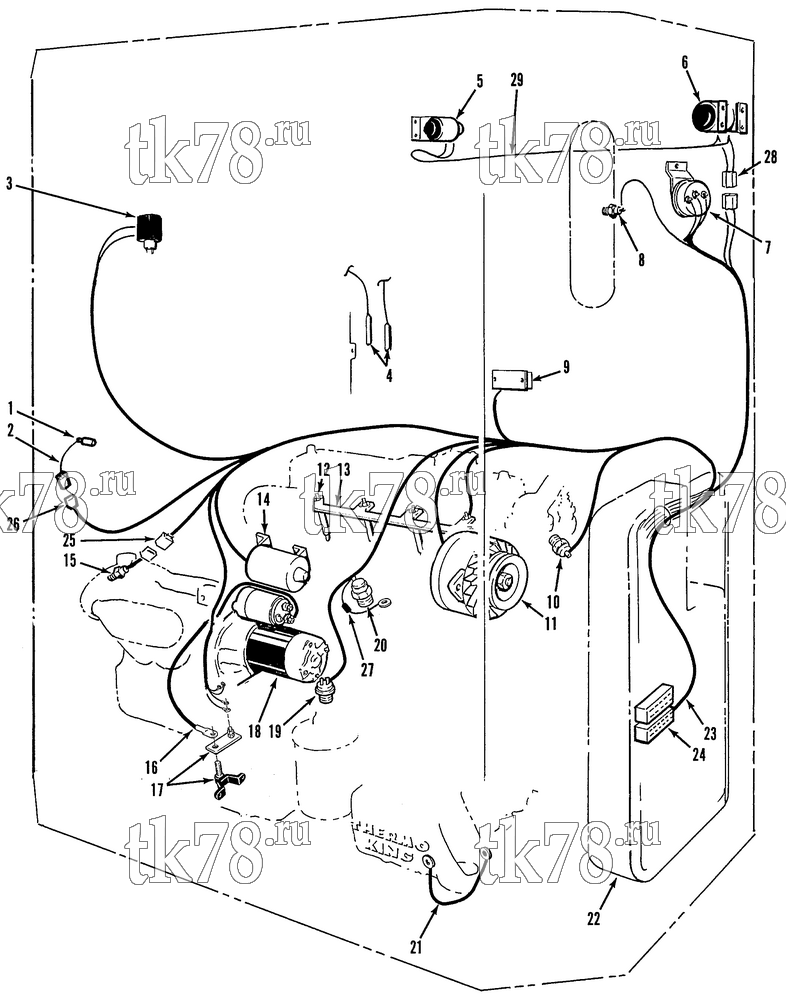 Каталог запчастей для Thermo King Super-II MAX w/di 2.2 Engine ELECTRICAL COMPONENTS (SUPER-II 30)