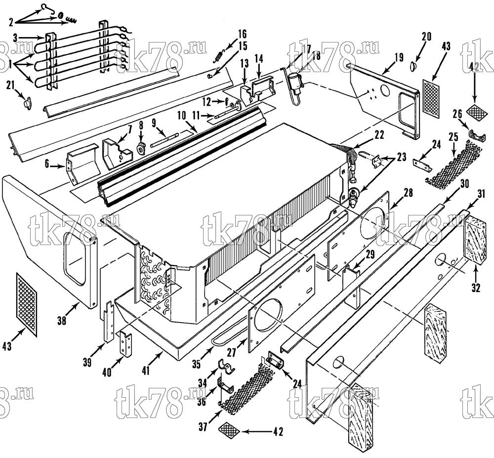 Каталог запчастей для Thermo King  EVAPORATOR COMPARTMENT