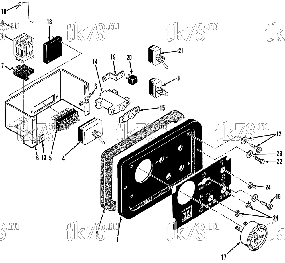 Каталог запчастей для Thermo King TD-I SWITCH PANEL ASSEMBLY