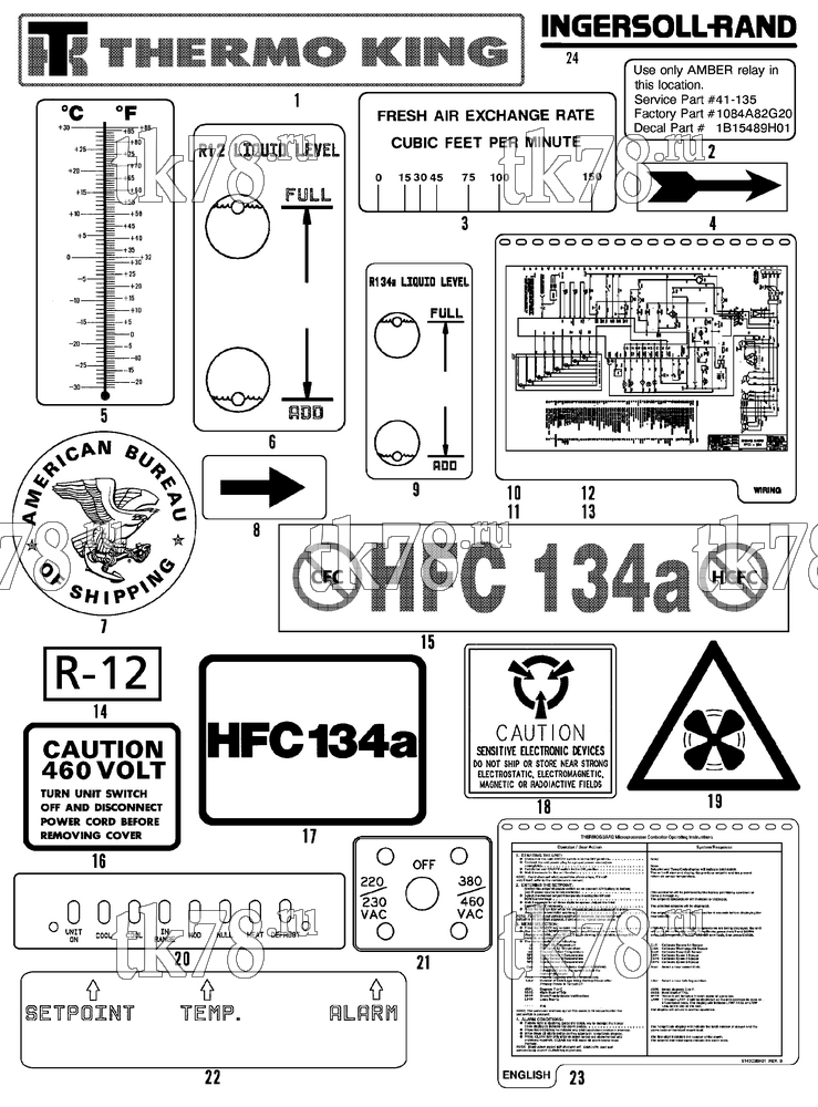 Каталог запчастей для Thermo King  NAMEPLATES