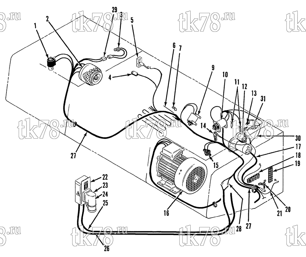 Каталог запчастей для Thermo King  ELECTRICAL COMPONENTS (Before 8/91)