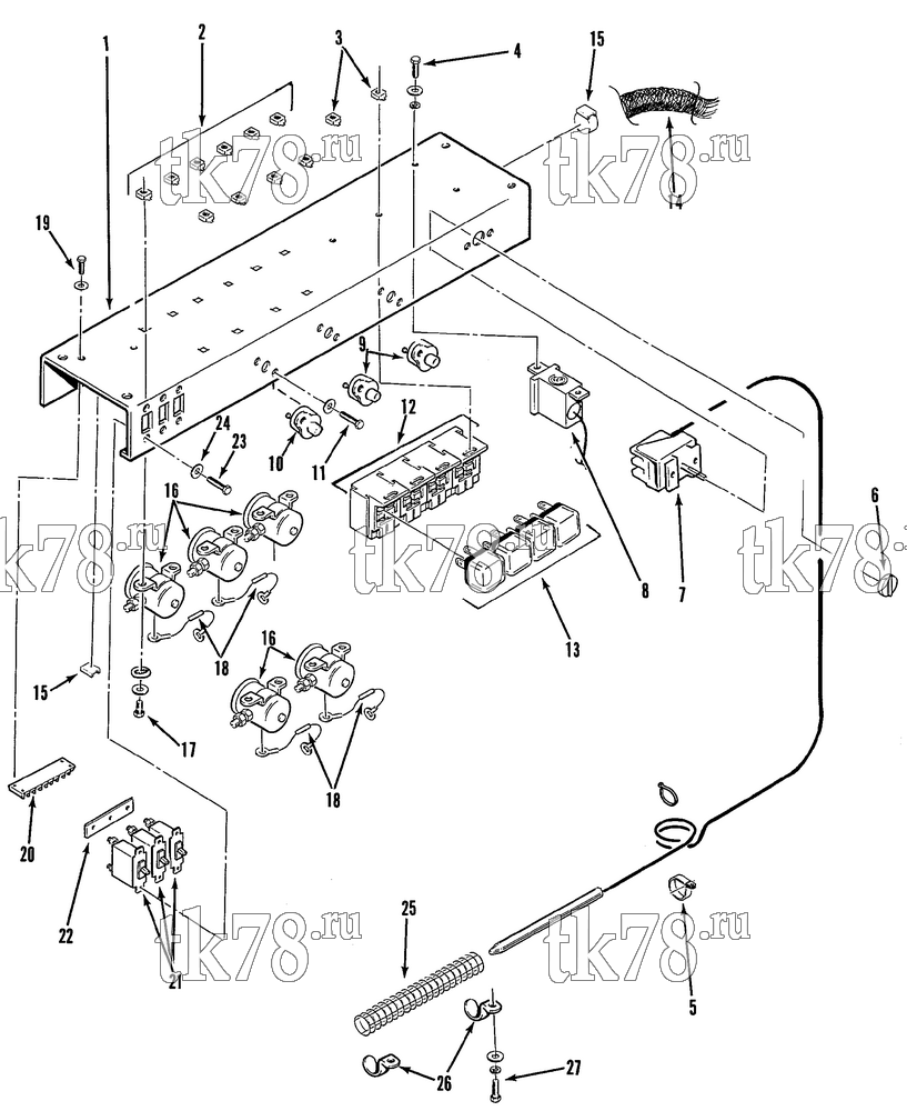 Каталог запчастей для Thermo King T2-M8 CONTROL PANEL ASSEMBLY