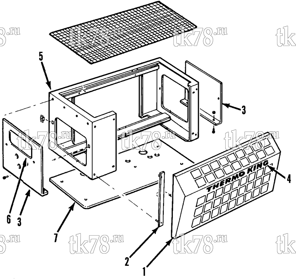 Каталог запчастей для Thermo King  CONDENSER GRILLE - NOSEMOUNT (STB-III 10)