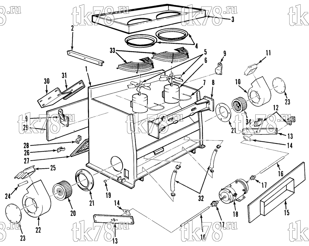 Каталог запчастей для Thermo King  STRUCTURAL COMPONENTS - MOTORS & FANS
