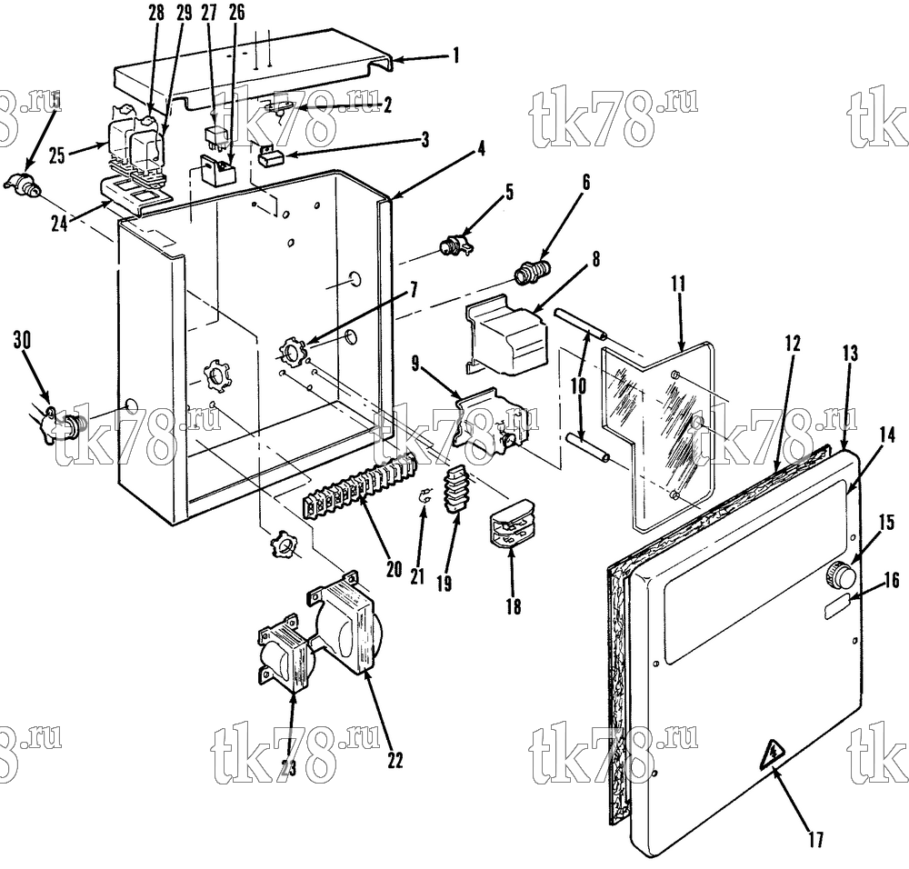 Каталог запчастей для Thermo King STB-III CONTROL BOX (STB-II 20D - 1 PHASE)