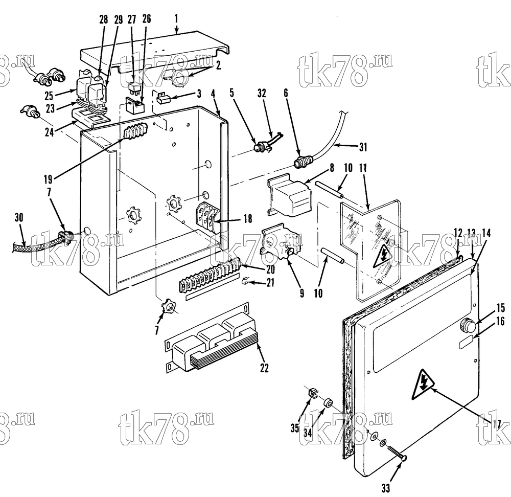 Каталог запчастей для Thermo King STB-III CONTROL BOX (STB-III 20D - 3 PHASE)