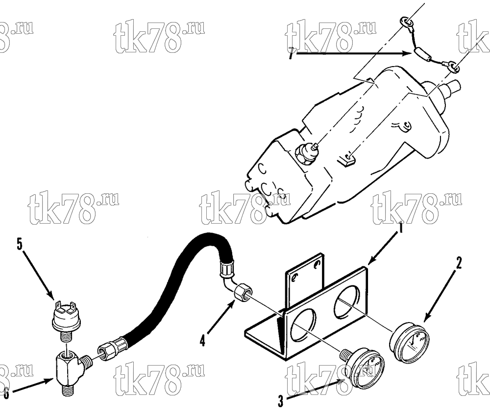 Каталог запчастей для Thermo King CG-II M19 UNIT GAUGES - OIL PRESSURE SWITCH