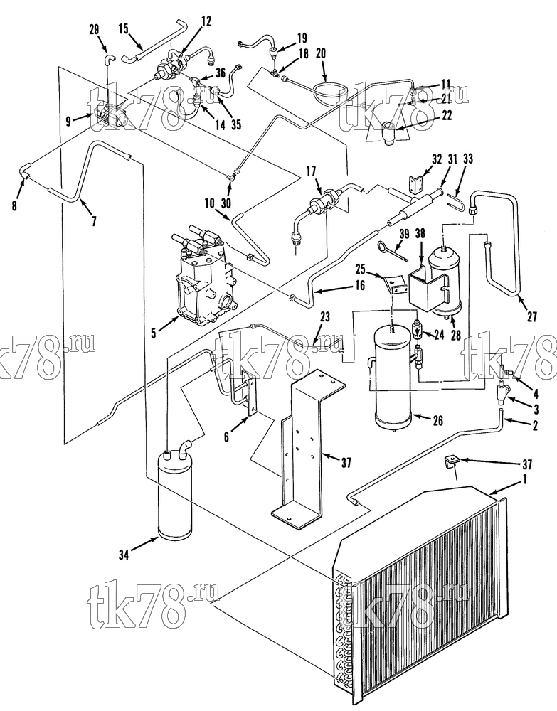 Каталог запчастей для Thermo King CB-III REFRIGERATION COMPONENTS - CONDENSER (CB-II 20)
