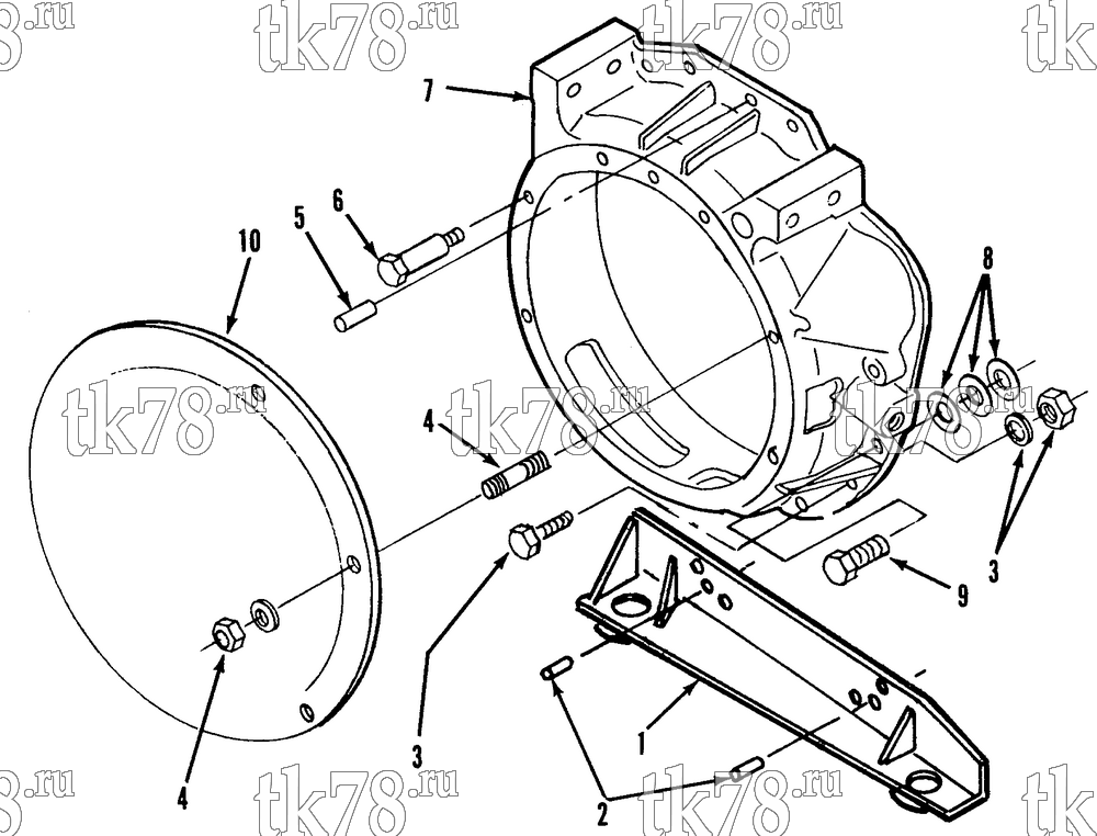 Каталог запчастей для Thermo King  ENGINE HOUSING & BRACKET