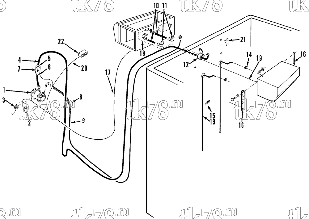 Каталог запчастей для Thermo King  INSTALLATION COMPONENTS (STB 10D NOSEMOUNT)