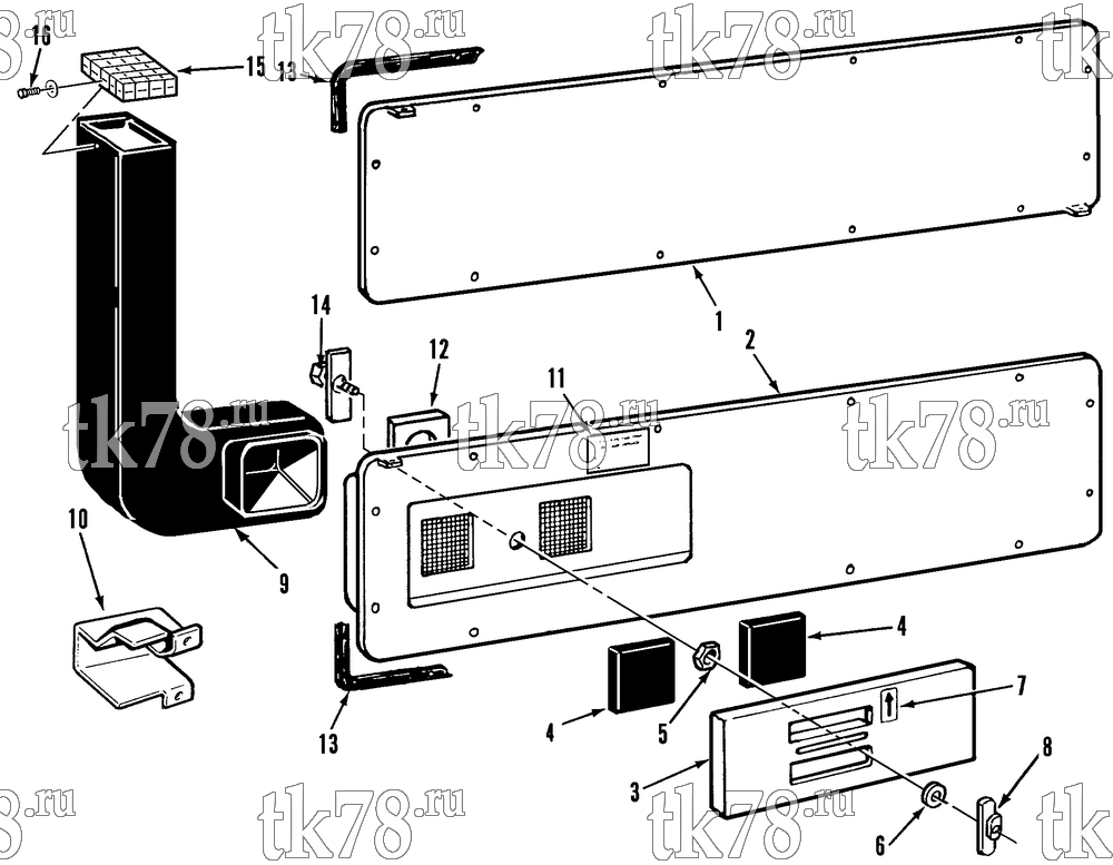 Каталог запчастей для Thermo King CF-III M5 Series AIR EXCHANGER GROUP (UNITS Before 3/89)