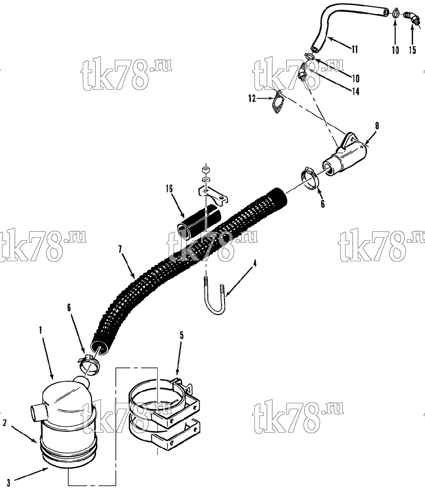 Каталог запчастей для Thermo King CGS M329, M329A, M329B AIR CLEANER GROUP
