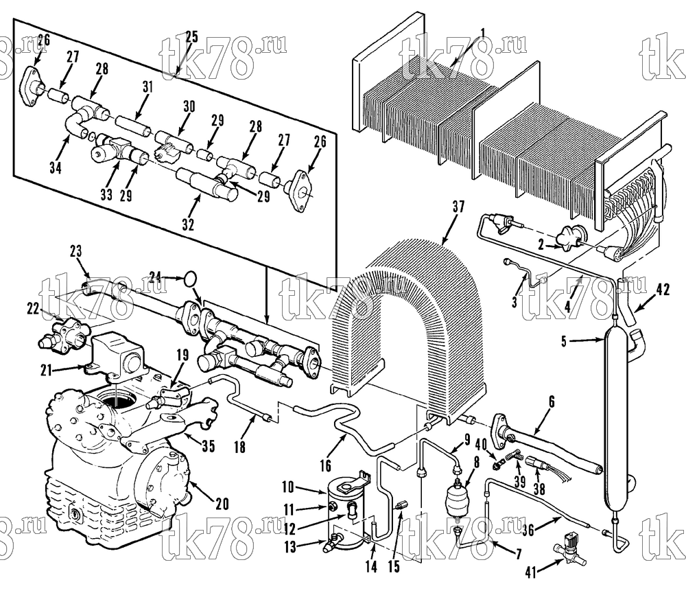 Каталог запчастей для Thermo King CF-II M1C REFRIGERATION COMPONENTS