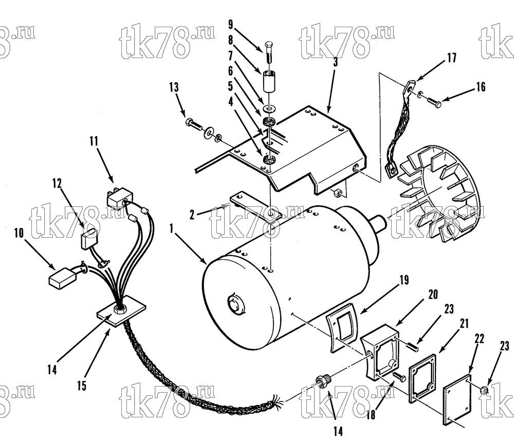 Каталог запчастей для Thermo King CGS M329, M329A, M329B ALTERNATOR GROUP