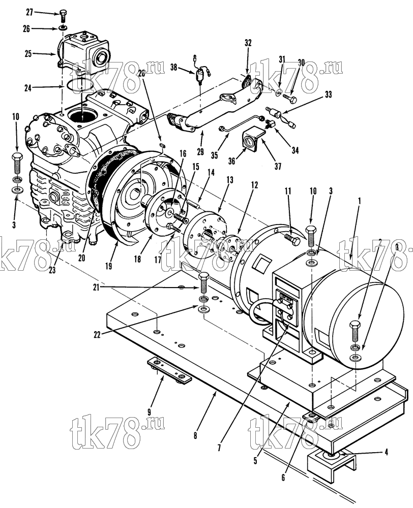 Каталог запчастей для Thermo King CF-II M1C POWER TRAY GROUP & COMPOUND GAUGE