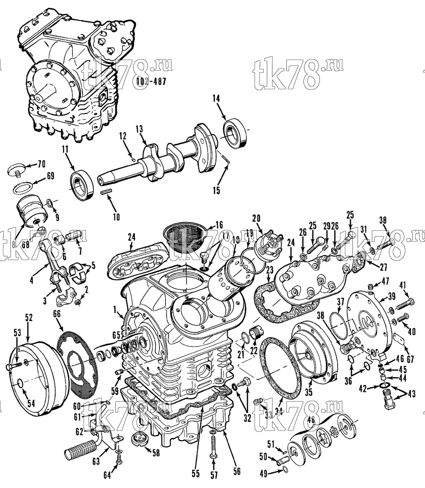 Каталог запчастей для Thermo King CF-II M1C COMPRESSOR - X426