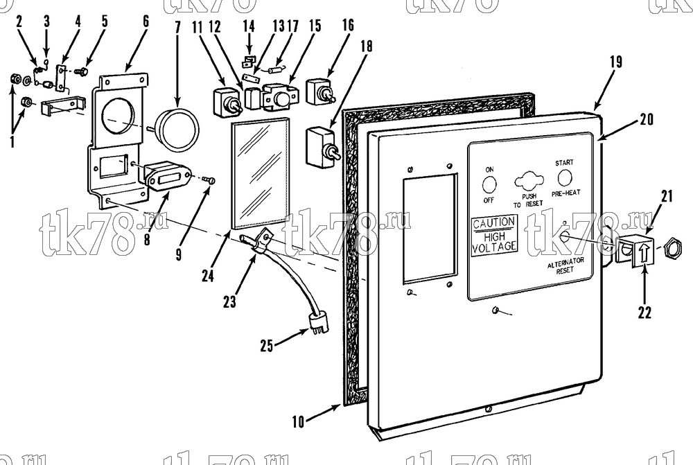 Каталог запчастей для Thermo King CG-II M20 CONTROL BOX COVER