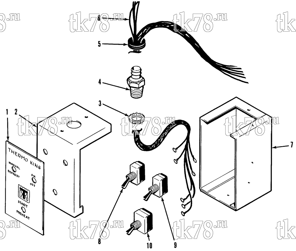 Каталог запчастей для Thermo King TD-I REMOTE CONTROL BOX - UNDER UNIT