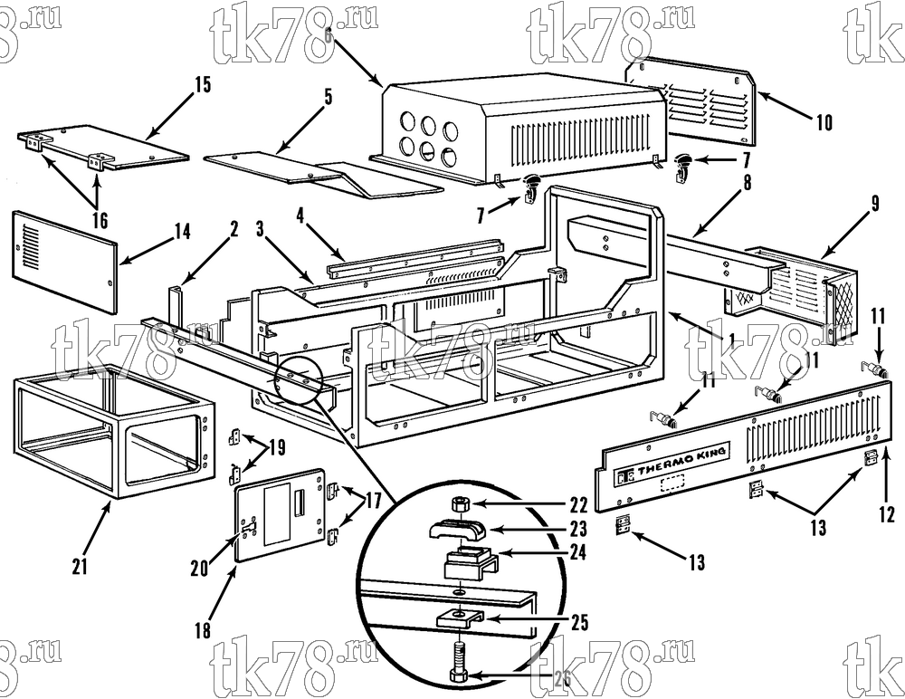 Каталог запчастей для Thermo King CG-II M8A & M8B STRUCTURAL COMPONENTS