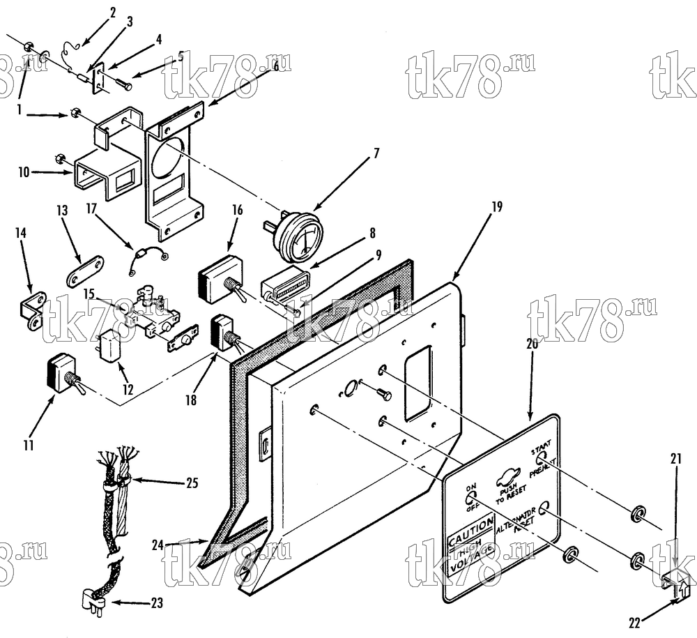 Каталог запчастей для Thermo King CG-II M8A & M8B CONTROL PANEL ASSEMBLY