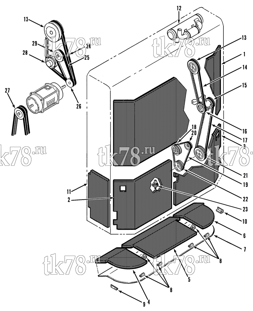 Каталог запчастей для Thermo King SB-III 50 TC Tesco w/se 2.2 Engine SOUND INSULATION GROUP