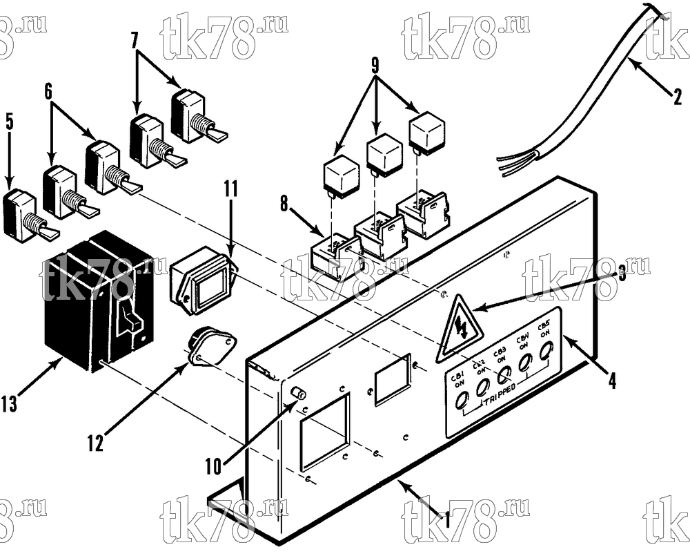 Каталог запчастей для Thermo King CF-III M8 CIRCUIT BREAKER ASSEMBLY