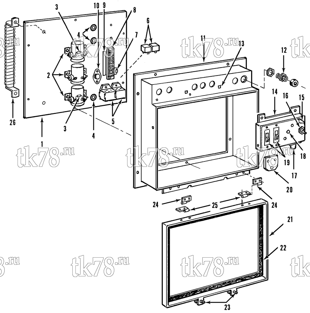 Каталог запчастей для Thermo King THU8-M1, M1A, M2, M3, M4 CONTROL BOX ASSEMBLY (M2)