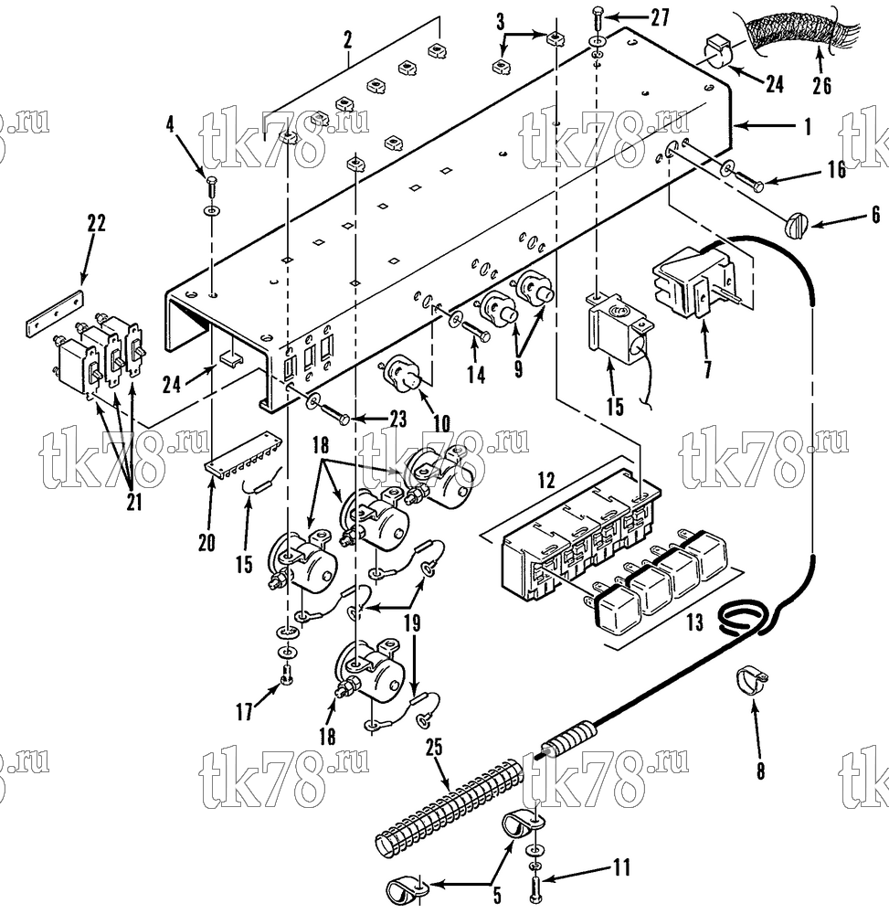 Каталог запчастей для Thermo King  CONTROL PANEL ASSEMBLY (UNITS Before 5/1/89)