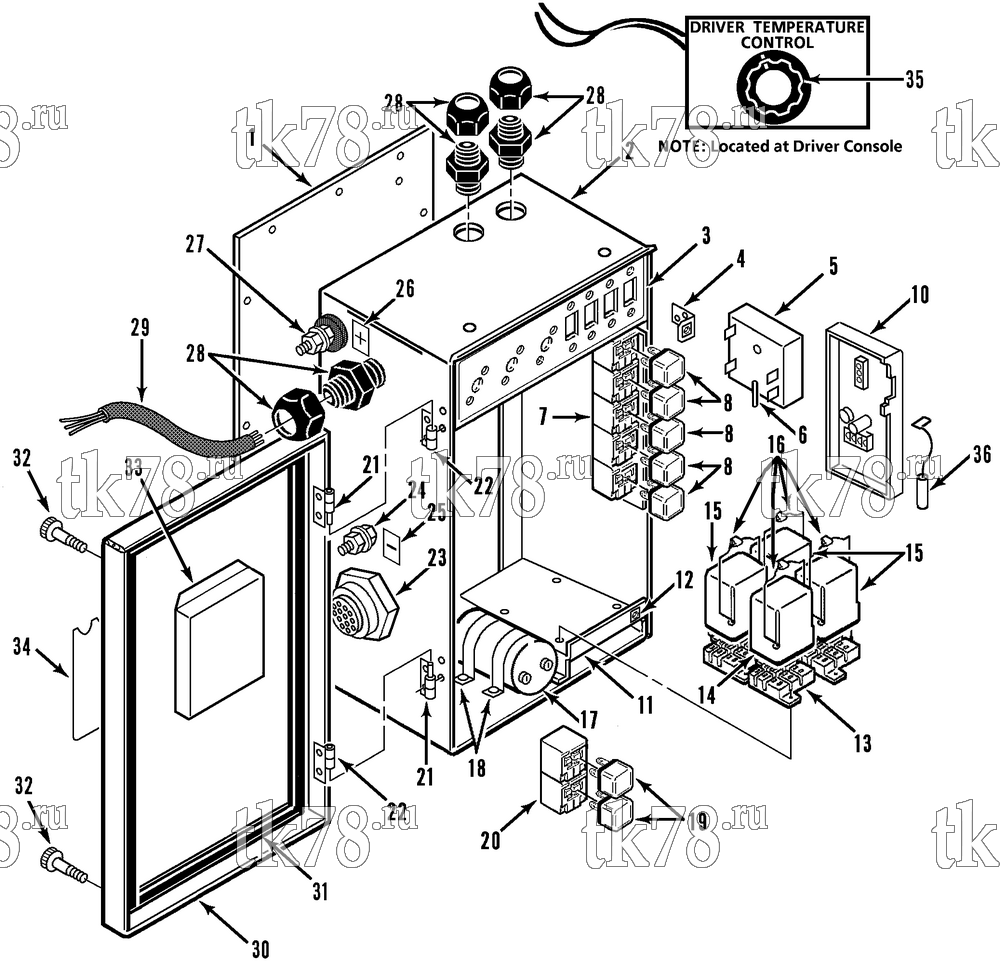 Каталог запчастей для Thermo King  CONTROL BOX (T9-M1 & M2)