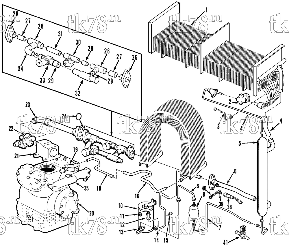 Каталог запчастей для Thermo King  REFRIGERATION COMPONENTS