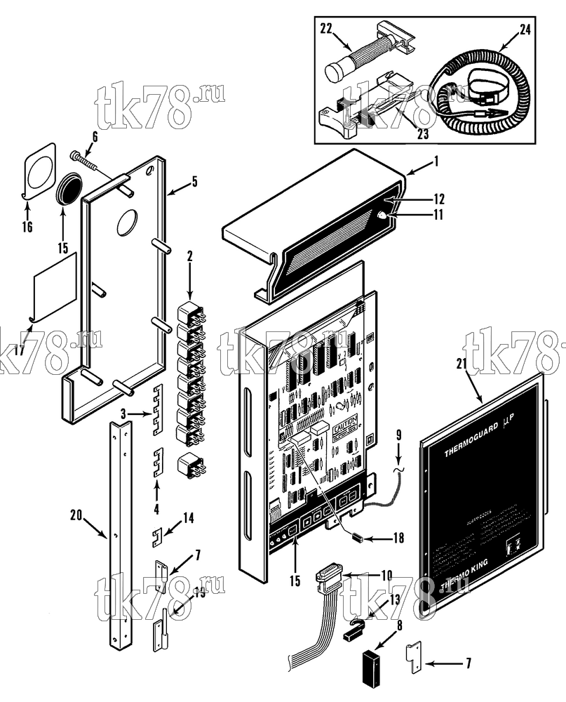 Каталог запчастей для Thermo King CF-II M14B Prepared for OOCL MICROPROCESSOR CONTROLLER